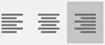 Icon to align the text along the right side