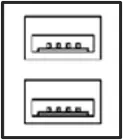 Illustration of the USB 3.0 stacked Type A ports.