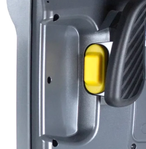 An image of the back of the cMT3106XM, highlighting the 3-position switch that's where the operator's hand naturally rests.
