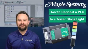 a short video showing how to connect a Maple Systems tower stack light to one of our PLCs