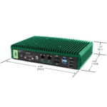 IPC2410B Industrial Box PC – Dimensional View Industrial box PC with 4G/LTE connectivity for remote access and mobile networking—ideal for edge computing, IoT, and off-grid deployments