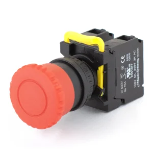 Maple Systems Operator Control Panel Mount Pushbutton Non-Illuminated Momentary 35mm Knurled Mushroom Head Red 22mm PBS111FP22R-02