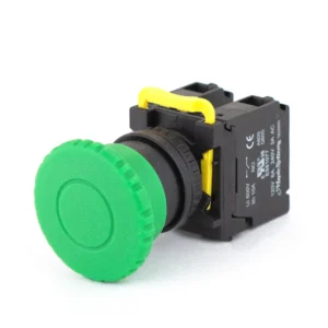 Maple Systems Operator Control Panel Mount Pushbutton Switch Non-Illuminated Momentary 40mm Knurled Mushroom Head Green 22mm PBS111GP22G-11