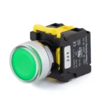 PBS111IM22G-11L2 (1) Maple Systems Control Panel Pushbutton Illuminated Momentary Guard Ring Metal Green 22mm PBS111IM22G-11L2