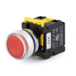 PBS111IM22R-02L2 (1) Maple Systems Industrial Pushbutton Illuminated Momentary Guard Ring Metal Red 22mm PBS111IM22R-02L2