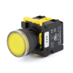 PBS111IP22Y-20L2 (1) Maple Systems Industrial Push Button Illuminated Momentary Guard Ring Plastic Yellow 22mm PBS111IP22Y-20L2