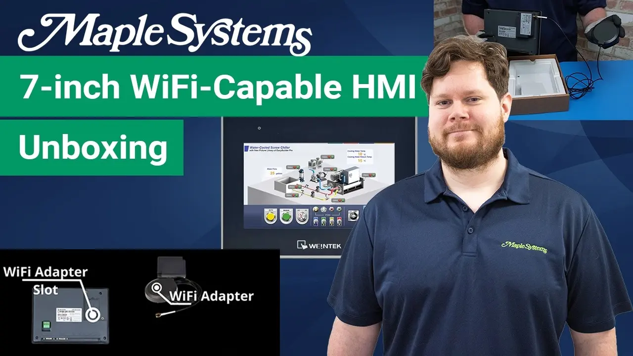 Unboxing a Maple Systems 7-inch High Performance HMI, the cMT3072XH3