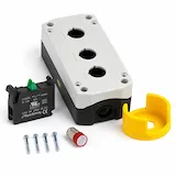 Collection of accessories for industrial pushbuttons and selector switches