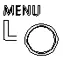 OSD Menu button icon for the MON1000 Series industrial monitor.