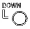 OSD Down navigation button icon for the MON1000 Series industrial monitor.