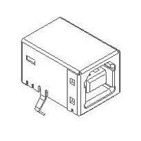 Illustration of a USB Type-B client port used for connecting an industrial monitor to a host computer for touch operation