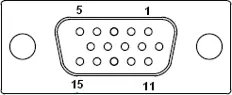 Illustration of DE-15 VGA Connector