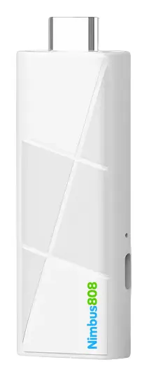 Close-up of a standalone media player stick for digital signage.