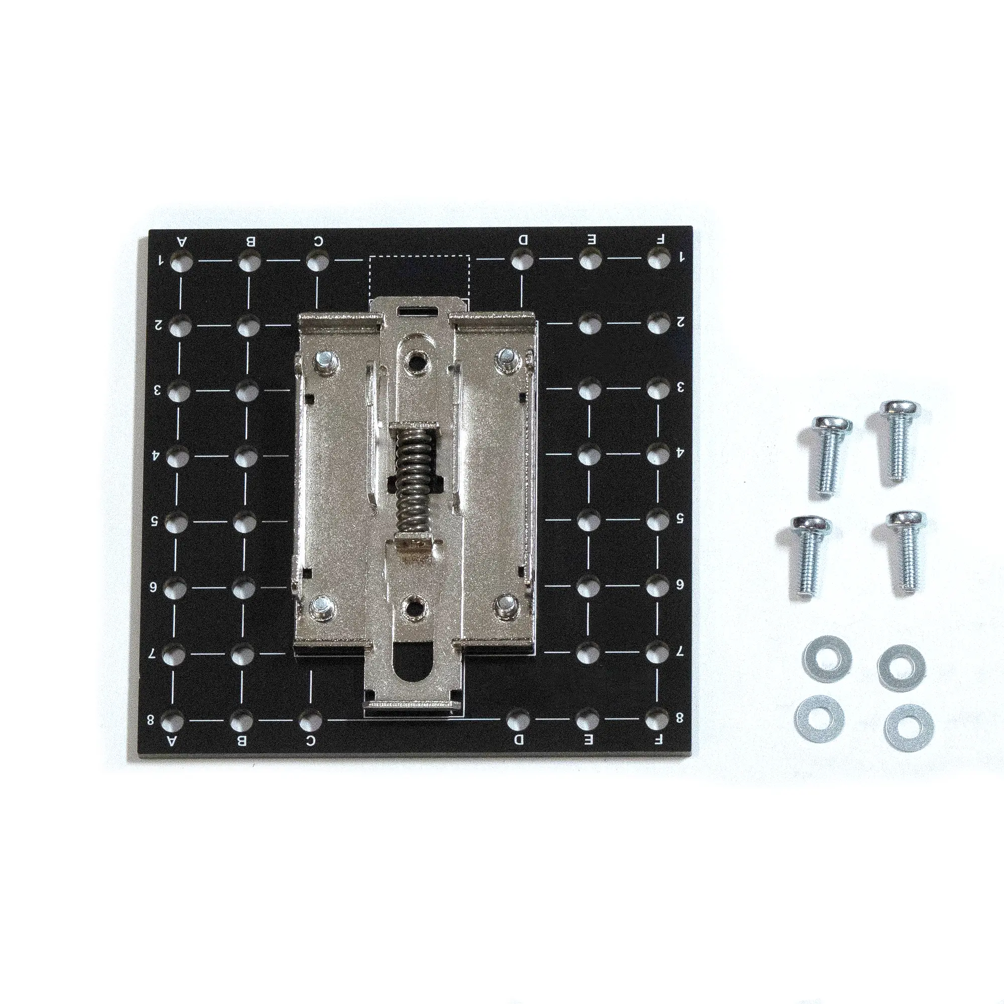DINP01-4040B Kit DIN-Rail, Mounting Kit for VESA Displays & Devices with 100x100mm Hole Pattern; FR4 Material; for 35mm DIN Rail
