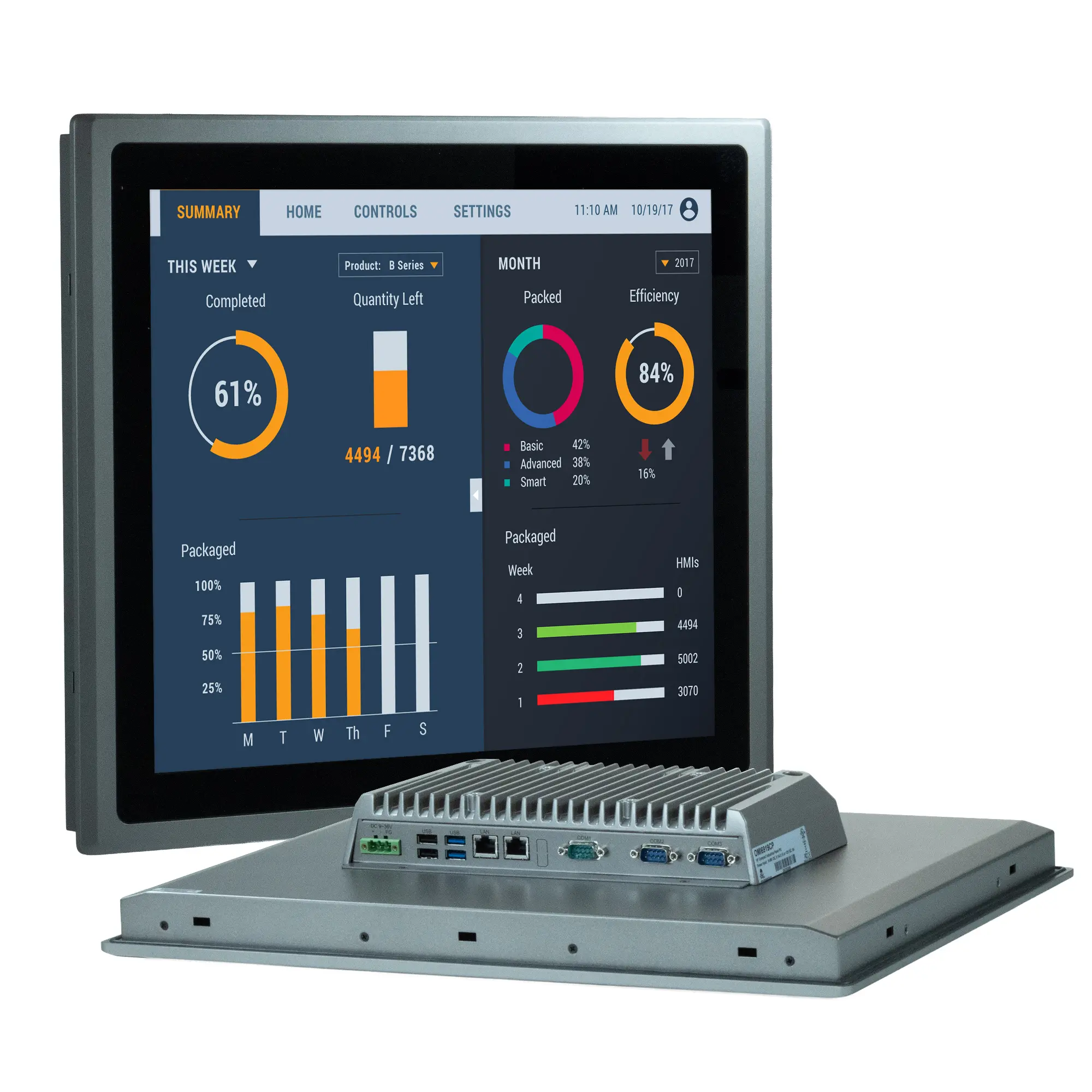 OMI6919CP_Combo-view_full (1) Maple Systems 19" Industrial Panel PC with i5 processor and UL Listing