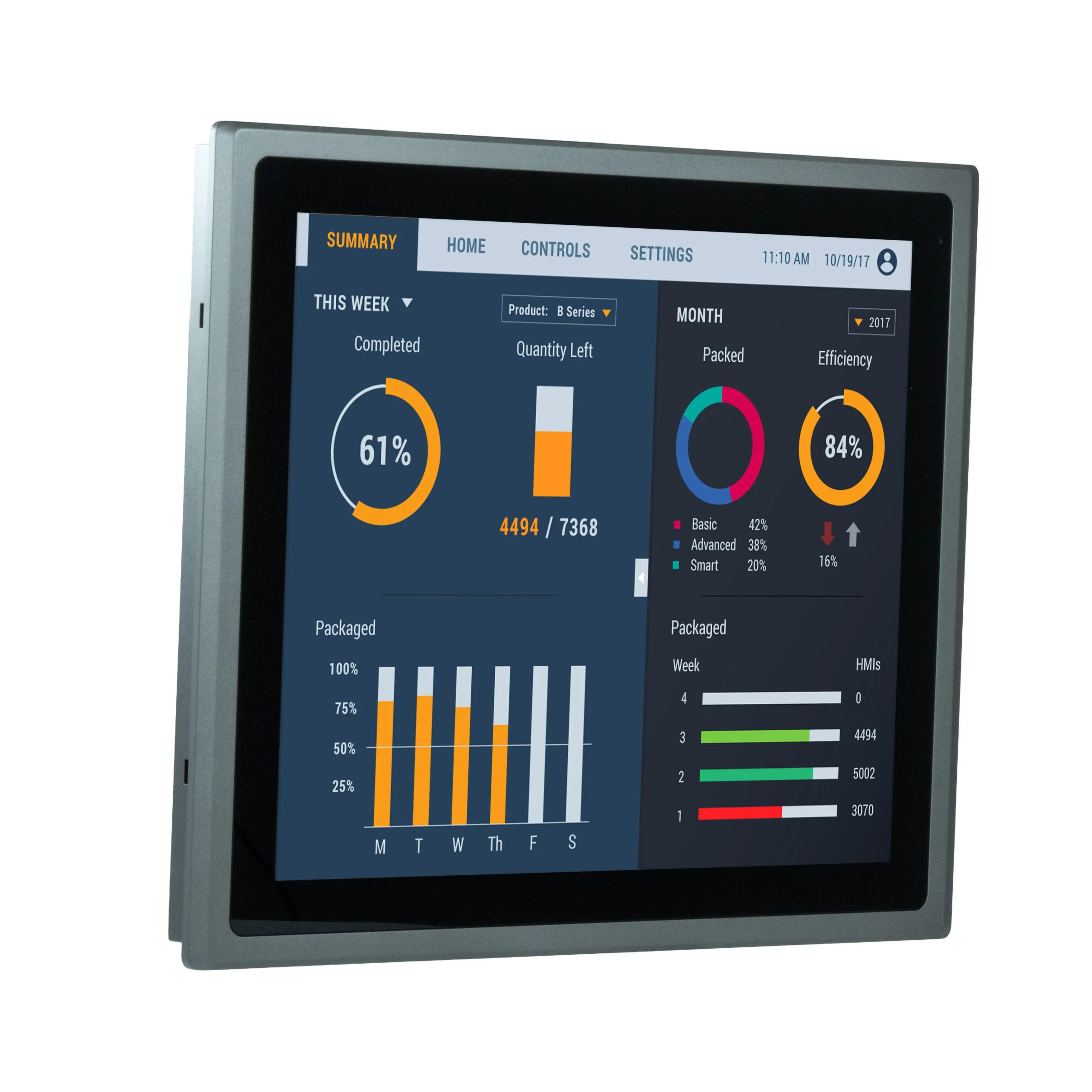Maple Systems 19" Industrial Panel PC with i5 processor and UL Listing